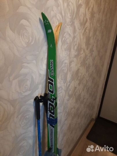 Лыжи 160см, ботинки 35 размер