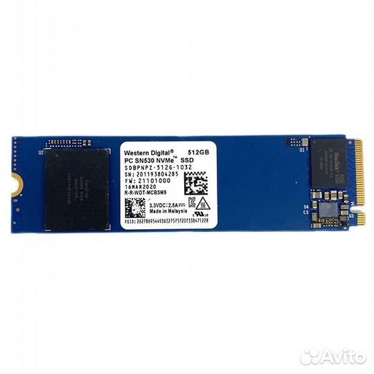 Накопитель Western Digital PC SN530 NVMe SSD 512гб