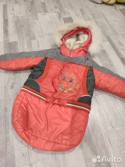 Конверт детский зимний рост 80