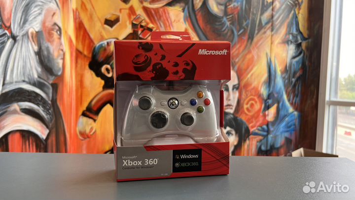 Геймпад Xbox 360 проводной Белый (Новый)