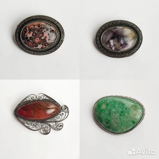 Винтажные украшения с натуральным камнем