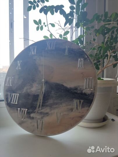 Часы из эпоксидной смолы 30см