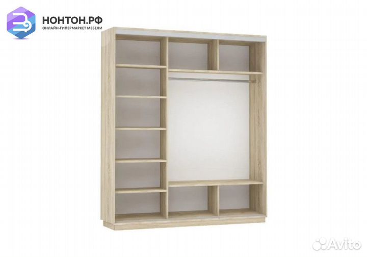 Шкаф-купе Нонтон 3-дверный сонома / улица