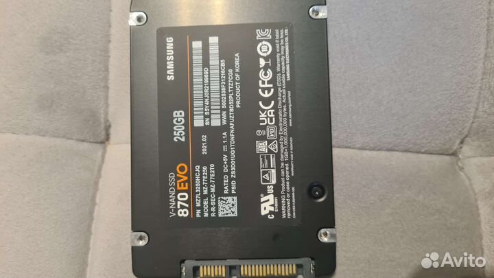 Ssd диск samsung evo 870 250gb