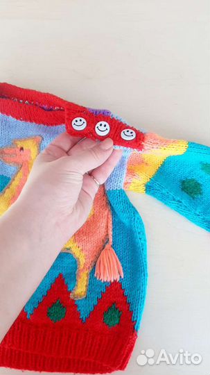 Вязаный свитер на 1,5-3 года