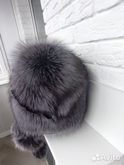 Шапка из меха чернобурки