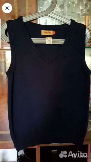 Сарафан школьный темно-синий,р-р 140-152