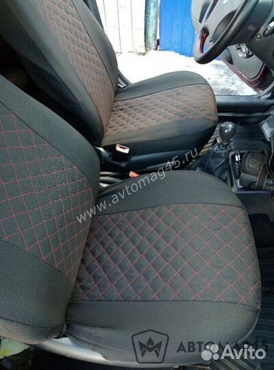 Авточехлы Лада Калина Kalina жаккард ромб