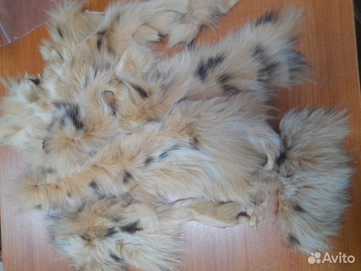 Обрезки меха песца под рысь