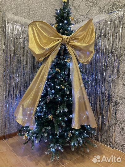 Большой бант на елку