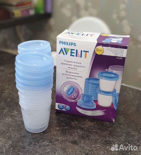 Баночки ёмкости для хранения молока Philips Avent