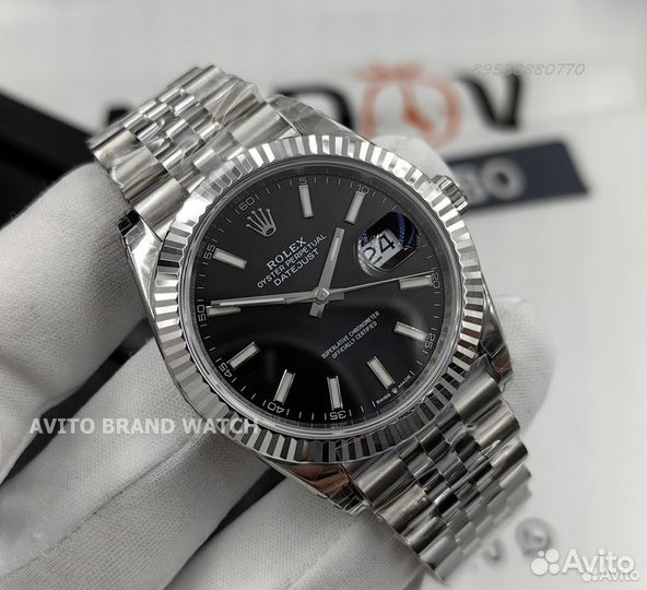 Часы Rolex datejust black dial новые видео