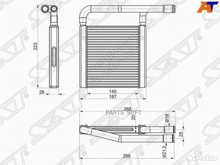 Радиатор отопителя салона LADA granta 10/kalina 13/datsun on-DO 14/mi-DO 15