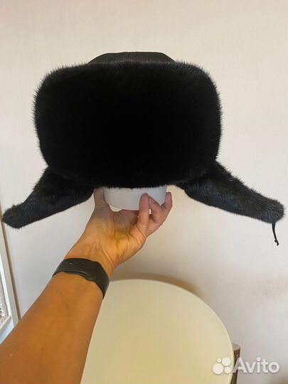 Норковая шапка мужская ушанка