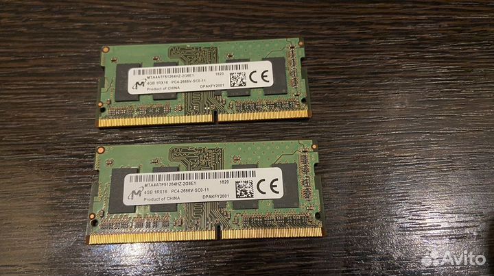 Оперативная память sodimm ddr4 4gb 2666