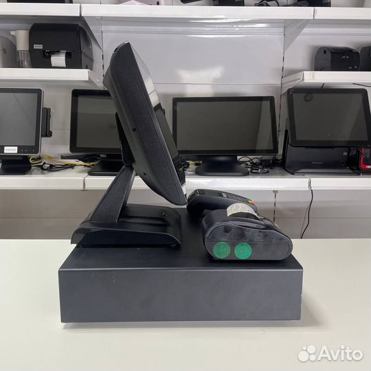 Сенсорный POS моноблок + денежный ящик