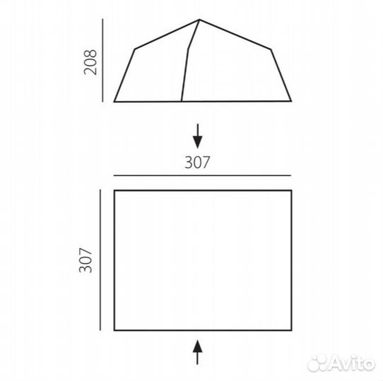 Шатер кемпинговый BTrace Rest Зеленый/Серый