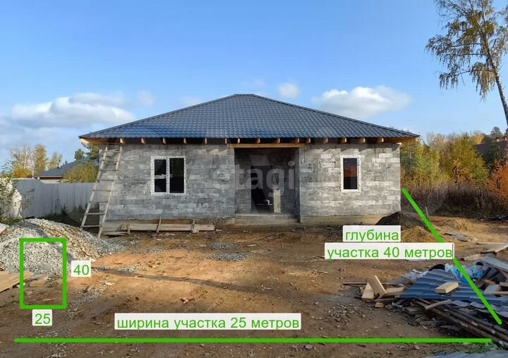 Коттедж 140 м² на участке 10 сот.