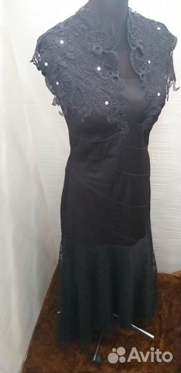 Вечернее платье в пол 42 44 черное