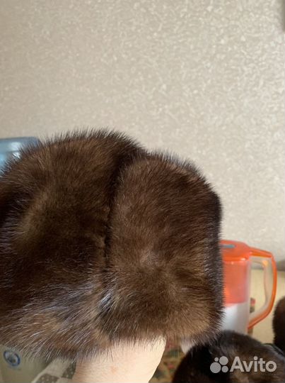 Норковая шапка мужская бу
