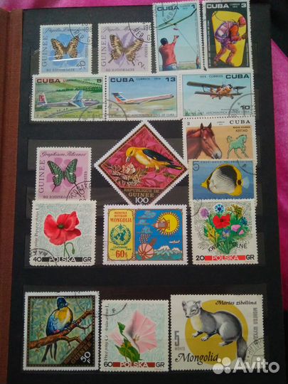 Почтовые марки + альбом