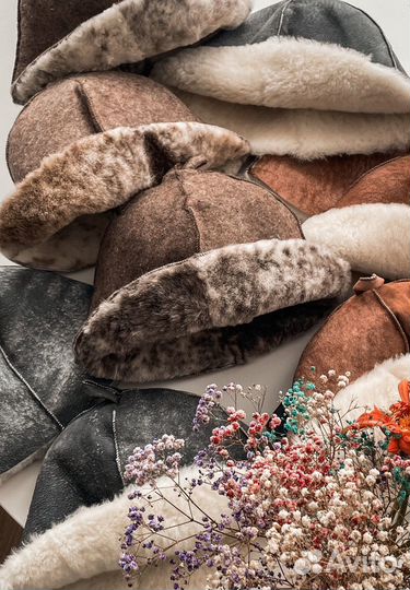 Банные шапки из овчины и войлока