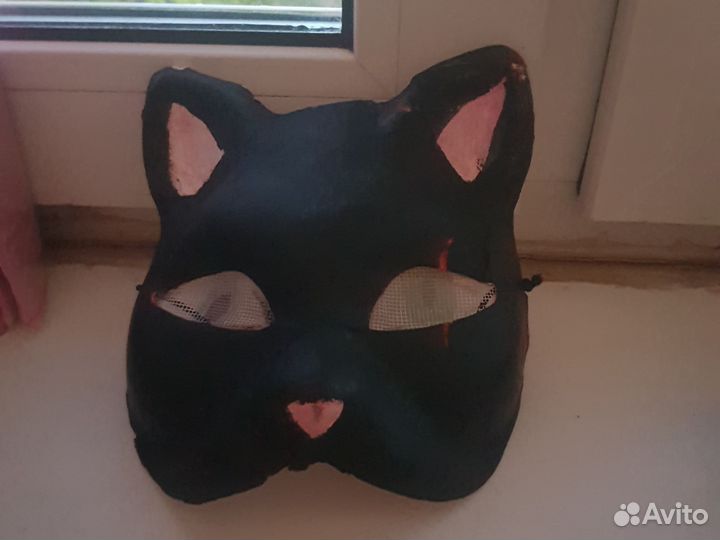 Маска для квадробики черная кошки