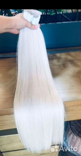 Волосы для наращивания 60 см блонд
