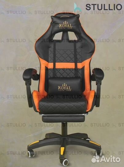 Компьютерное игровое кресло геймерское с массажем
