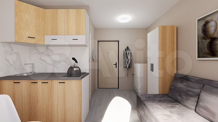 Квартира-студия, 12,7 м², 6/9 эт.