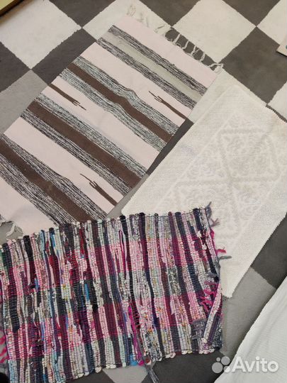 Плед цветной, коврики хлопок