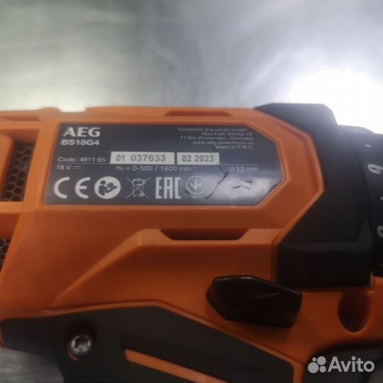 Дрель-шуруповерт AEG BS18G4-202C 4935478630