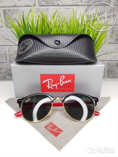 Ray Ban Clubround 4246 Черно-красный