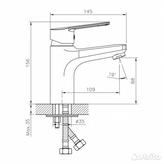 Смеситель для раковины decoroom DR22 (DR22011)