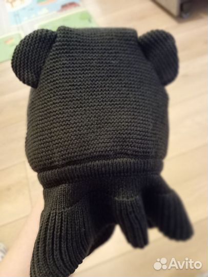 Шапка шлем для новорожденных 38-40