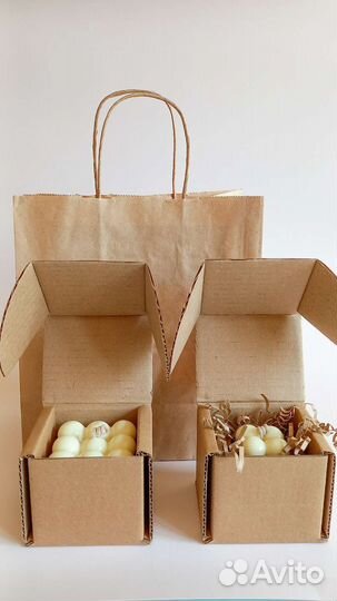 Комплект свечей 2 шт ручной работы из пчелиного во