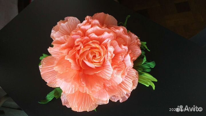 Две броши из шёлка пионы аксессуары