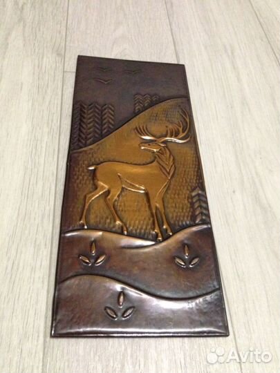 Панно Чеканка настенное металл СССР