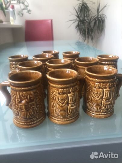 Мини-кружки из обливной керамики СССР