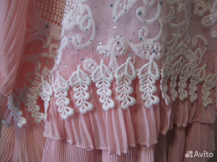 Праздничная блузка розовая