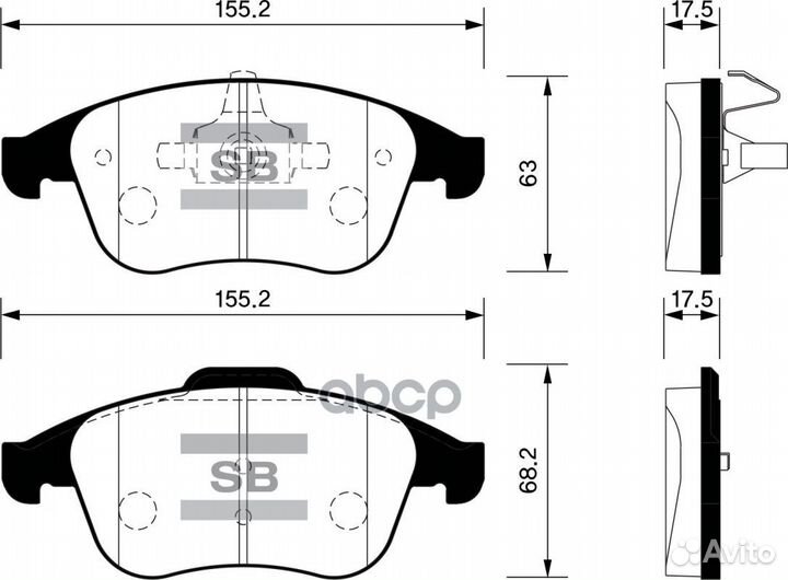 Колодки тормозные дисковые перед SP1516 Sangsin