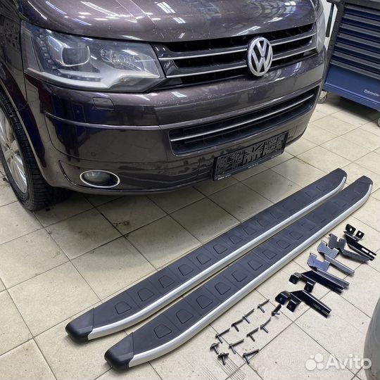 Пороги подножки на Volkswagen Multivan T5