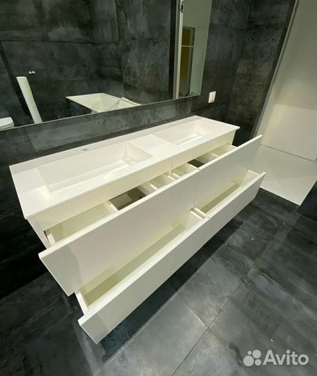 Столешница для ванной из искусственного камня