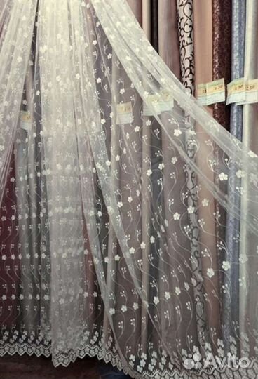 Тюль фатин, готовые комплекты