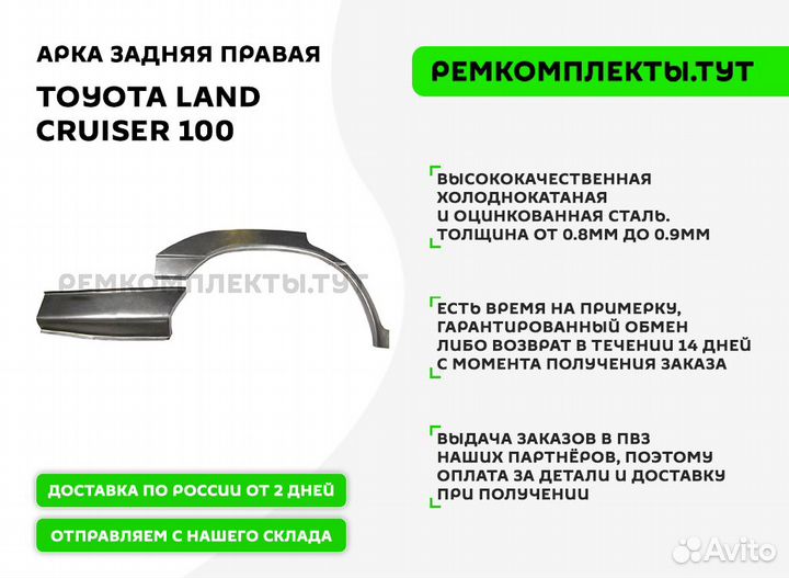 Арка задняя правая Toyota Land Cruiser 100