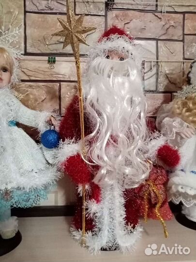 Дед мороз и снегурочка кукла керамическая (передел