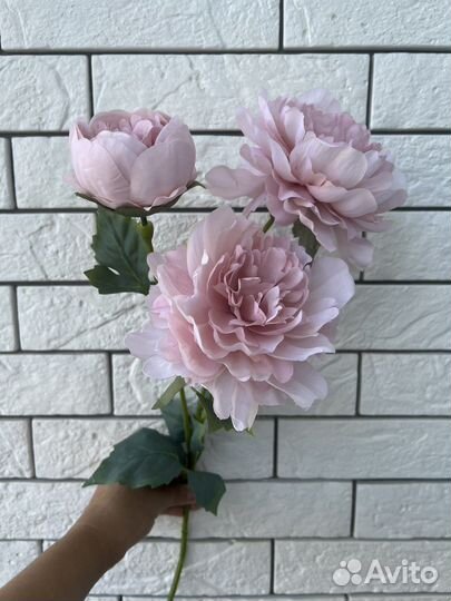 Искусственные цветы пион для свадебного декора