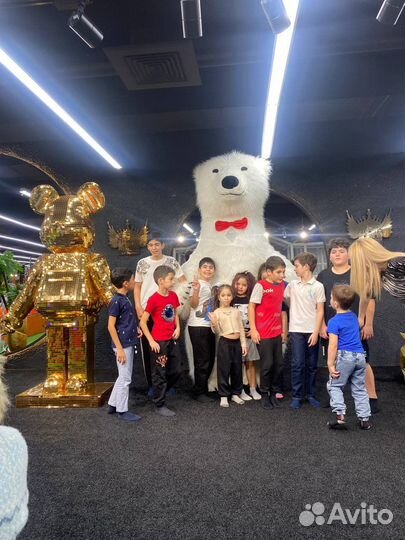 Белый мишка поздравление/гендер пати под ключ