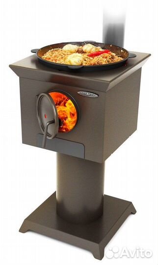 Печь портативная Куркума под казан черная бронза
