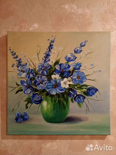 Картина маслом на холсте цветы